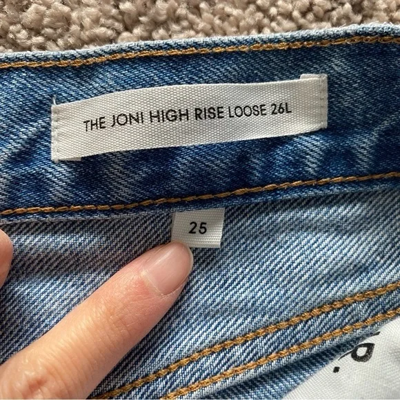 Aritzia Denim Forum Size 25 The Joni High Rise Loose 26L Distressed - Picture 13 of 16